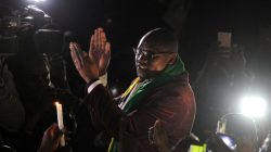 Zimbabwean Pastor Mawarire addresses followers after his release at Harare Magistrates court