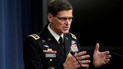 U.S. Army General Joseph Votel, commander, U.S. Central Command, briefs the media at the Pentagon in Washington, U.S. April 29, 2016 about the investigation of the airstrike on the Doctors Without Borders trauma center in Kunduz, Afghanistan