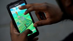 File photo of a virtual map of Bryant Park displayed on the screen as a man plays the augmented reality mobile game "Pokemon Go" by