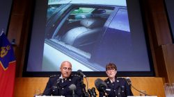 Police photograph of taxi where suicide bomber detonated in Canada