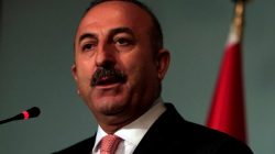urkish Foreign Minister Mevlut Cavusoglu speaks during a news conference with the Adviser to Pakistan's Prime Minister on National Security and Foreign Affairs,