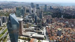 The business and financial district of Levent, comprised of leading Turkish companies' headquarters and popular shopping malls, is seen from the Sapphire Tower in Istanbul, Turkey,