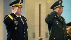 Top Army People from US and China saluting