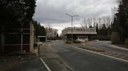 The border crossing between Austria and Hungary near Rattersdorf, Austria,