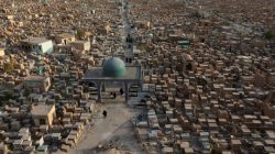 he Wadi al-Salam cemetery, Arabic for "Peace Valley", is seen in Najaf, south of Baghdad, Iraq