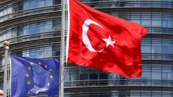 EU and Turkey flags