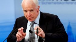 U.S. Senator John McCain speaks at the Munich Security Conference in Munich, Germany,