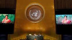 India's Minister of External Affairs Sushma Swaraj addresses the United Nations General Assembly in New York