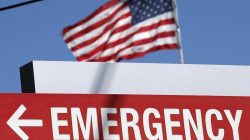 An entrance sign to a hospital is seen in Dallas, Texas,