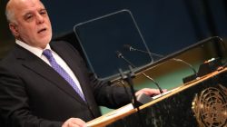 Prime Minister Haider Al-Abadi of Iraq addresses the United Nations General Assembly in the Manhattan borough of New York, U.S.,
