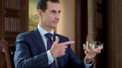 Syria's President Bashar al-Assad speaks during an interview with Denmark's TV 2, in this handout picture provided by SANA on October 6, 2016.