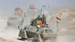 Peshmerga forces advance in the east of Mosul to attack Islamic State militants in Mosul,