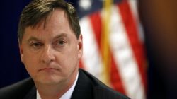 Chicago Federal Reserve Bank President Charles Evans takes a question during a round table with the media in Shanghai,