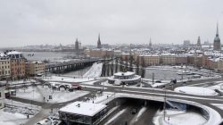 A general view shows Stockholm January 17,