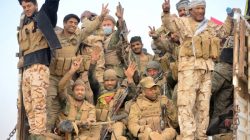 Popular Mobilization Forces (PMF) take part in an operation against Islamic State militants on the outskirts of the town of Hammam Al-Alil, south of Mosul, Iraq