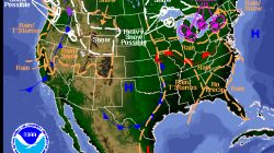 Thanksgiving weekend forecast map