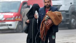 Aleppo family flees war zone