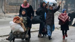 Aleppo Civilians try to escape