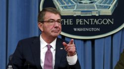 U.S. Defense Secretary Ash Carter addresses a news conference at the Pentagon in Washington,