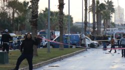 Turkish police secure area after explosion