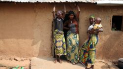 Displaced Nigeria families, fleeing from Boko Haram