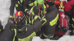 firefighters rescue survivor from Italy hotel that had an avalanche hit