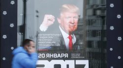 poster of Donald Trump in Russia