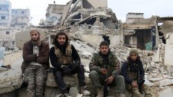 Rebel fighters in Syria