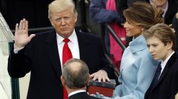 Donald Trump takes the oath