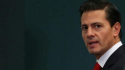 Mexico's President Enrique Pena Nieto is seen during the delivery of a message about foreign affairs at Los Pinos presidential residence in Mexico City, Mexico,