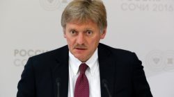 Russian/Kremlin spokesman Dmitry Peskov gives news briefing on Ukraine situation