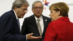 German Chancellor Angela merkel speaks to EU commission