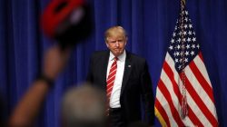 Donald Trump speaking to U.S. Central Command