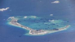 File Photo: Chinese dredging vessels are purportedly seen in the waters around Mischief Reef in the disputed Spratly Islands in the South China Sea in this still image from video taken by a P-8A Poseidon surveillance aircraft provided by the United States Navy May 21, 2015. U.S. Navy/Handout via Reuters/File Photo