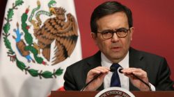 Mexico's Economy Minister Ildefonso Guajardo delivers a speech during a "Made in Mexico" event in Mexico City, Mexico,