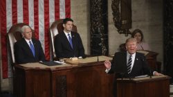 President Trump addresses Joint Session of Congress. REUTERS/Carlos Barria