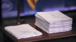 A copy of Obamacare repeal and replace recommendations (L) produced by Republicans in the U.S. House of Representatives sit next to a copy of the Affordable Care Act known as Obamacare as U.S. Health and Human Services Secretary Tom Price addresses the daily press briefing at the White House in Washington, U.S. March 7, 2017. REUTERS/Carlos Barria