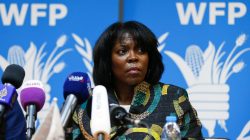 Ertharin Cousin, Executive Director of the United Nations World Food Programme, speaks during a news conference discussing the latest challenges the agency is facing in Yemen, in ?Amman, Jordan, March 13, 2017. REUTERS/Muhammad Hamed