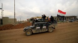 Members of the Counter Terrorism Service (CTS) sit in a military vehicle during a battle between Iraqi forces and Islamic State militants, in the city of Mosul, Iraq March 15, 2017. REUTERS/Thaier Al-Sudani