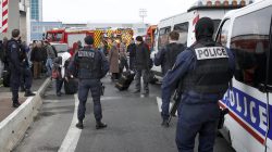 Repeating correcting date - Police at Orly airport southern terminal after a shooting incident near Paris, France March 18, 2017. REUTERS/Benoit Tessier