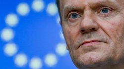 European Council President Donald Tusk takes part in a news conference after being reappointed chairman of the European Council during a EU summit in Brussels, Belgium, March 9, 2017. REUTERS/Yves Herman