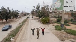 Members of East Libyan forces celebrate as they open Tripoli road after they captured the final holdout of Islamist-led rivals in the southwest of Benghazi, Libya, March 21, 2017. REUTERS/Esam Omran Al-Fetori