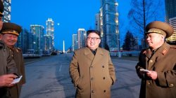 FILE PHOTO: North Korean leader Kim Jong Un provides field guidance at the construction site of Ryomyong Street in this undated picture provided by KCNA in Pyongyang on March 16, 2017. KCNA/via Reuters