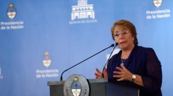 Chile's President Michelle Bachelet speaks during a news conference alongside Argentine President Mauricio Macri at the Olivos presidential residence in Buenos Aires, Argentina, December 16, 2016. REUTERS/Marcos Brindicci