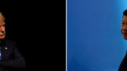 Donald Trump and Chinese President Xi Jinping. REUTERS/Jonathan Ernst/Aly Song