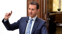 Syria's President Bashar al-Assad speaks during an interview with Croatian newspaper Vecernji List in Damascus, Syria, in this handout picture provided by SANA on April 6, 2017. SANA/Handout via REUTERS