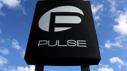 The Pulse nightclub sign is pictured following the mass shooting last week in Orlando, Florida,
