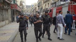 Egypt's special forces members take position at after an attack by a suicide bomber in front of a church in Alexandria, Egypt
