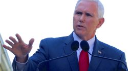 U.S. Vice President Mike Pence speaks during a media conference with Australia's Prime Minister Malcolm Turnbull at Admiralty House in Sydney, Australia, April 22, 2017. REUTERS/Jason Reed