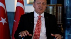 Turkish President Tayyip Erdogan attends an interview with Reuters at the Presidential Palace in Ankara, Turkey, April 25, 2017. REUTERS/Umit Bektas